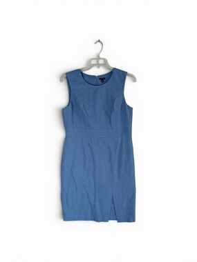 Ann Taylor Sleeveless Blue Sheath Dress Sz.14